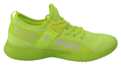 Plein Sport Men's Athletic Polyester & Rubber Sneakers - Yellow