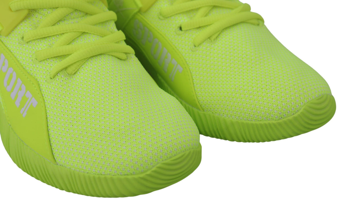 Plein Sport Men's Athletic Polyester & Rubber Sneakers - Yellow