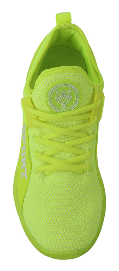 Plein Sport Men's Athletic Polyester & Rubber Sneakers - Yellow
