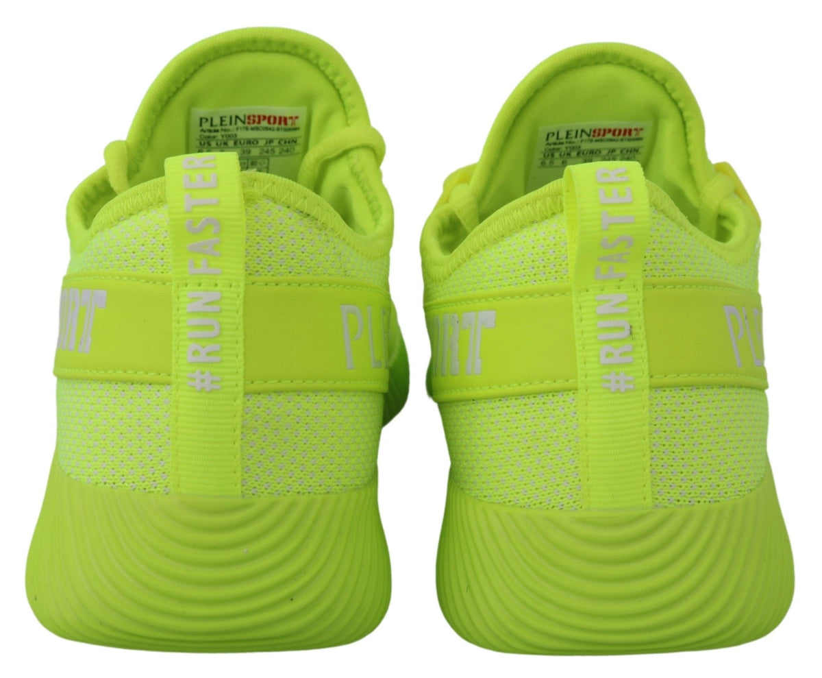 Plein Sport Men's Athletic Polyester & Rubber Sneakers - Yellow