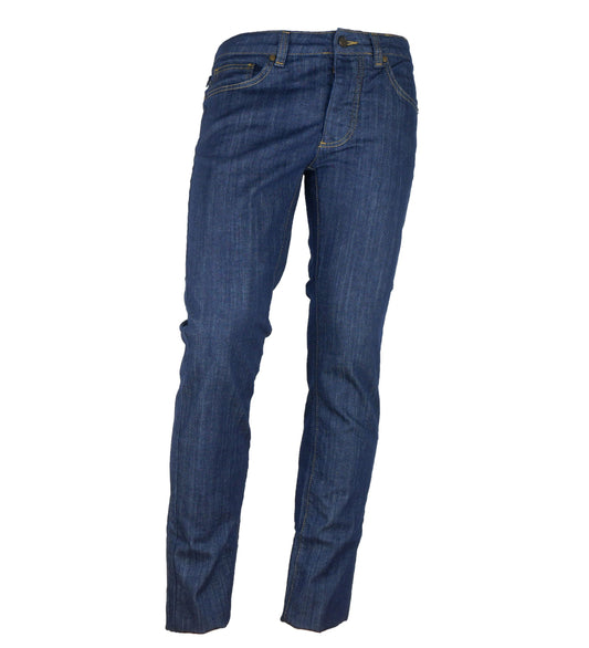 Cavalli Class Men's Blue Cotton Denim Regular Fit Jeans