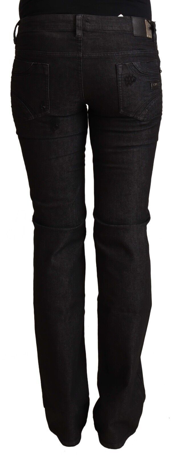 Costume National Ladies' Black Cotton Low Waist Skinny Jeans