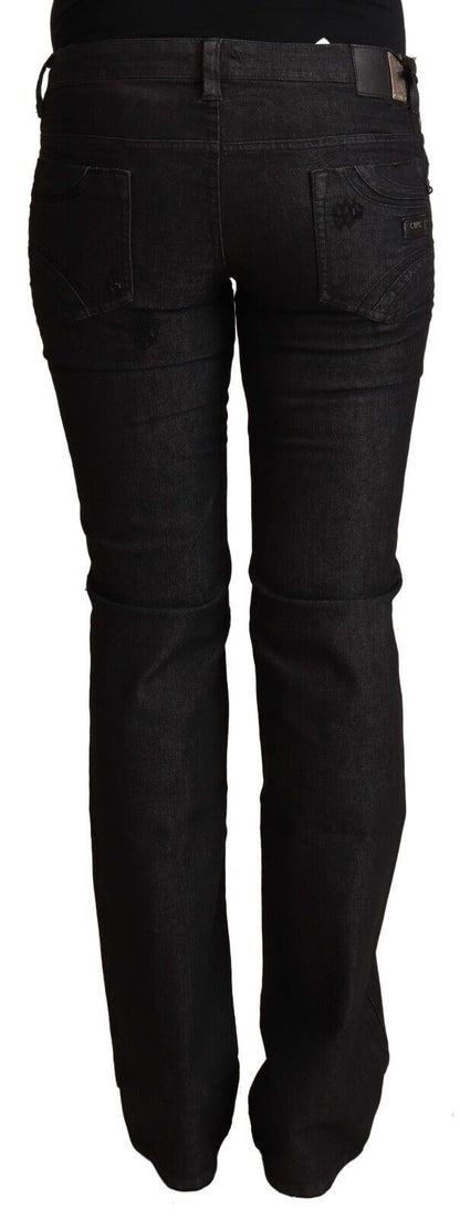Costume National Ladies' Black Cotton Low Waist Skinny Jeans