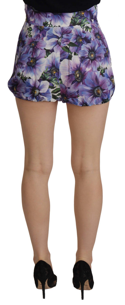 Dolce & Gabbana Elegant Floral High Waist Designer Shorts