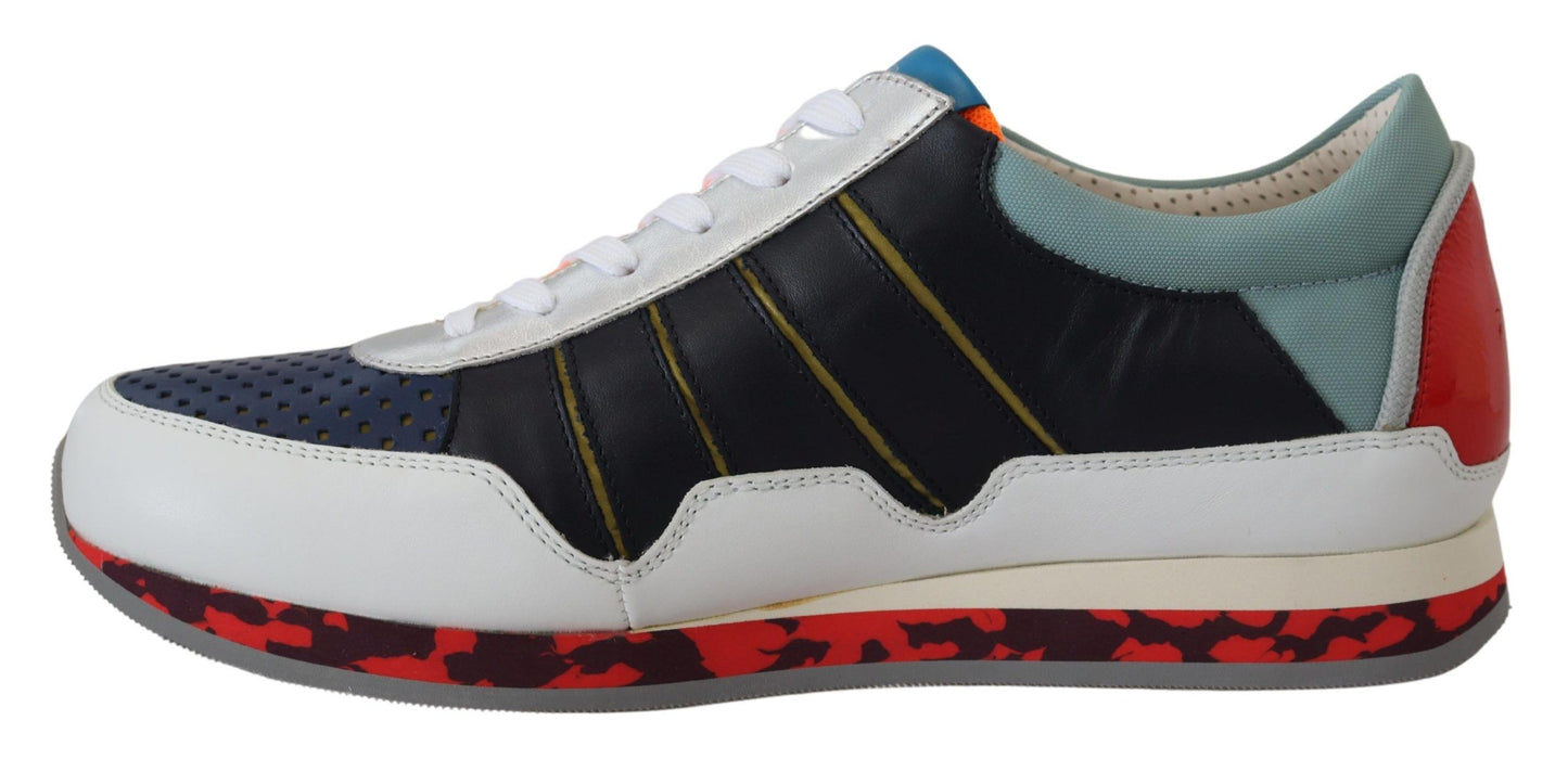 Dolce & Gabbana Multicolour Leather Sport Low Top Sneakers