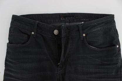 Grey Cotton Stretch Slim Fit Jeans
