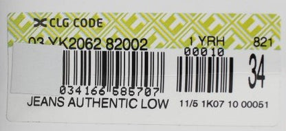 Grey Cotton Regular Low Fit Jeans