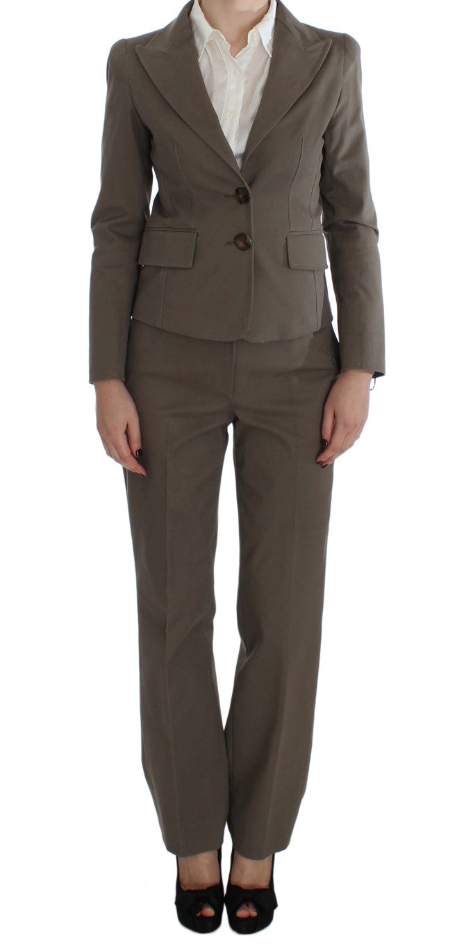 Bencivenga ladies' Beige Wool Cotton Pant & Blazer Suit