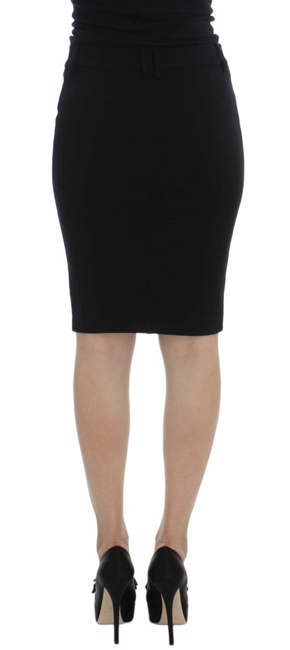 Black Straight Pencil Skirt