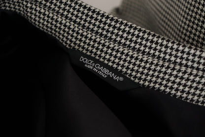 Dolce & Gabbana Men's Single Breasted Virgin Wool & Silk Blazer - Gray Checkered
