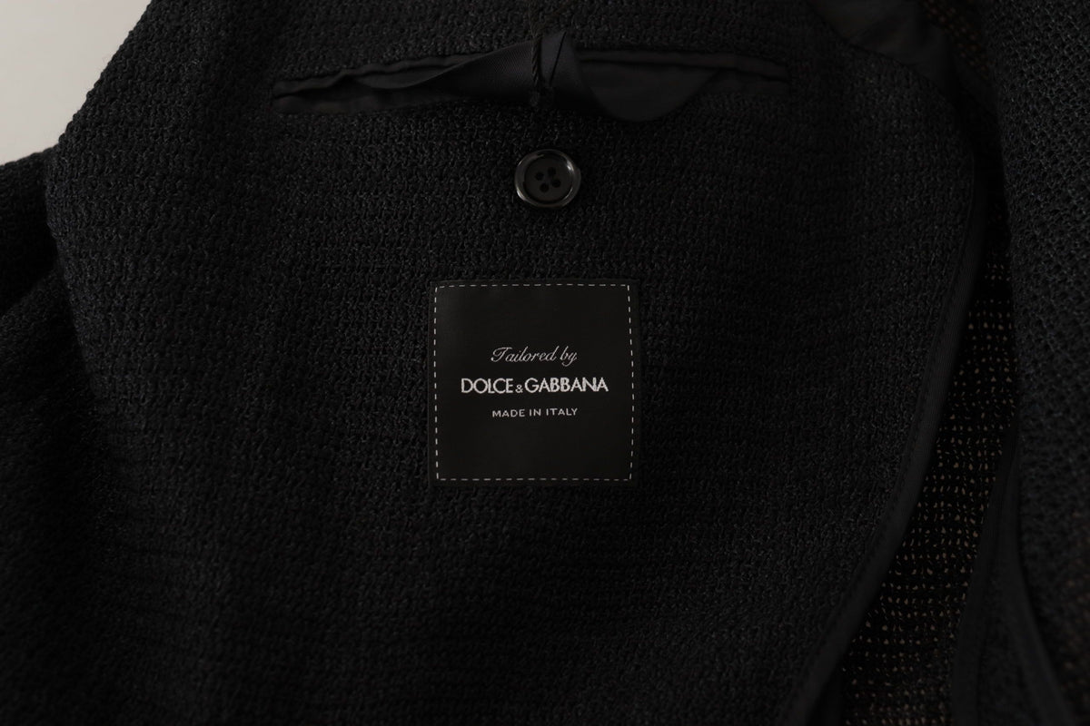 Dolce & Gabbana 9 To 5 Men's Single Breasted Virgin Wool & Nylon Blazer - Black