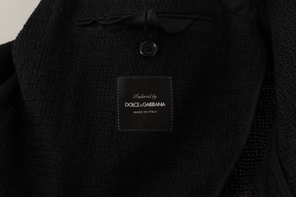 Dolce & Gabbana 9 To 5 Men's Single Breasted Virgin Wool & Nylon Blazer - Black