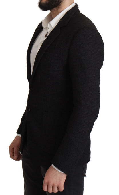 Dolce & Gabbana 9 To 5 Men's Single Breasted Virgin Wool & Nylon Blazer - Black