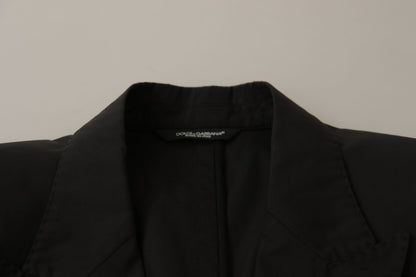 Dolce & Gabbana Men's Single Breasted Cotton & Silk Blazer - Black