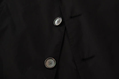 Dolce & Gabbana Men's Single Breasted Cotton & Silk Blazer - Black