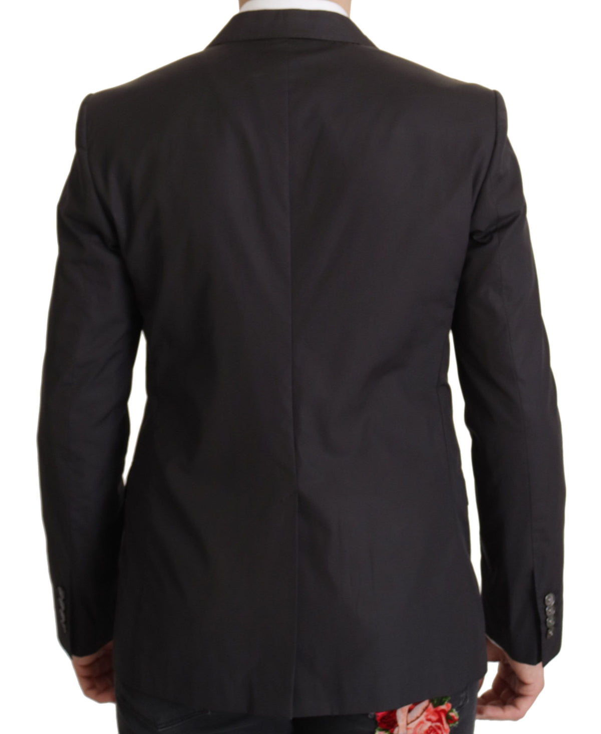 Dolce & Gabbana Men's Single Breasted Cotton & Silk Blazer - Black
