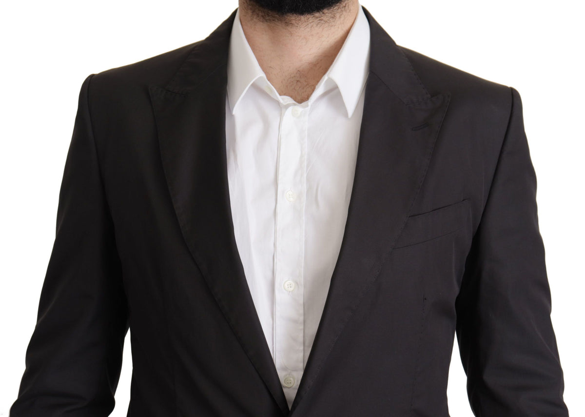 Dolce & Gabbana Men's Single Breasted Cotton & Silk Blazer - Black