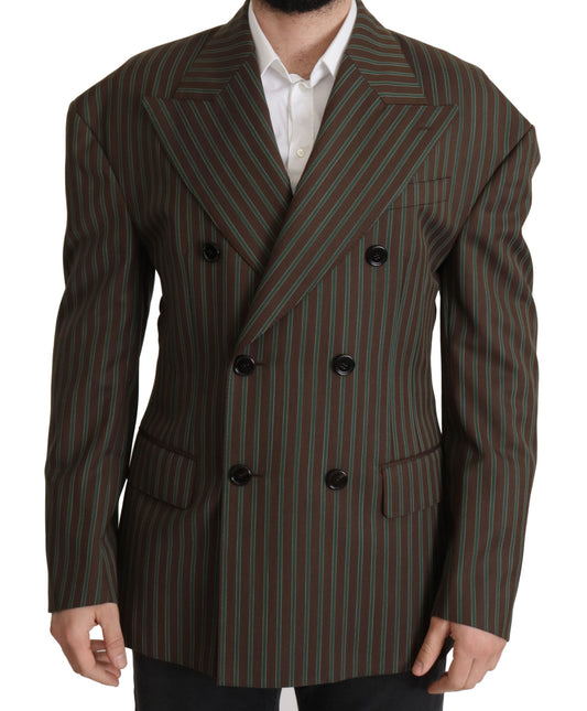 Dolce & Gabbana Men's Multicolour Stripes Double Breasted Blazer