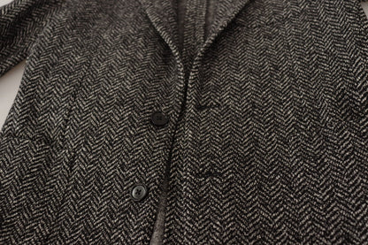Dolce & Gabbana Men's Grey Cotton Single Breasted Fantasy Blazer