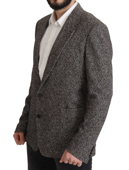 Dolce & Gabbana Men's Grey Cotton Single Breasted Fantasy Blazer