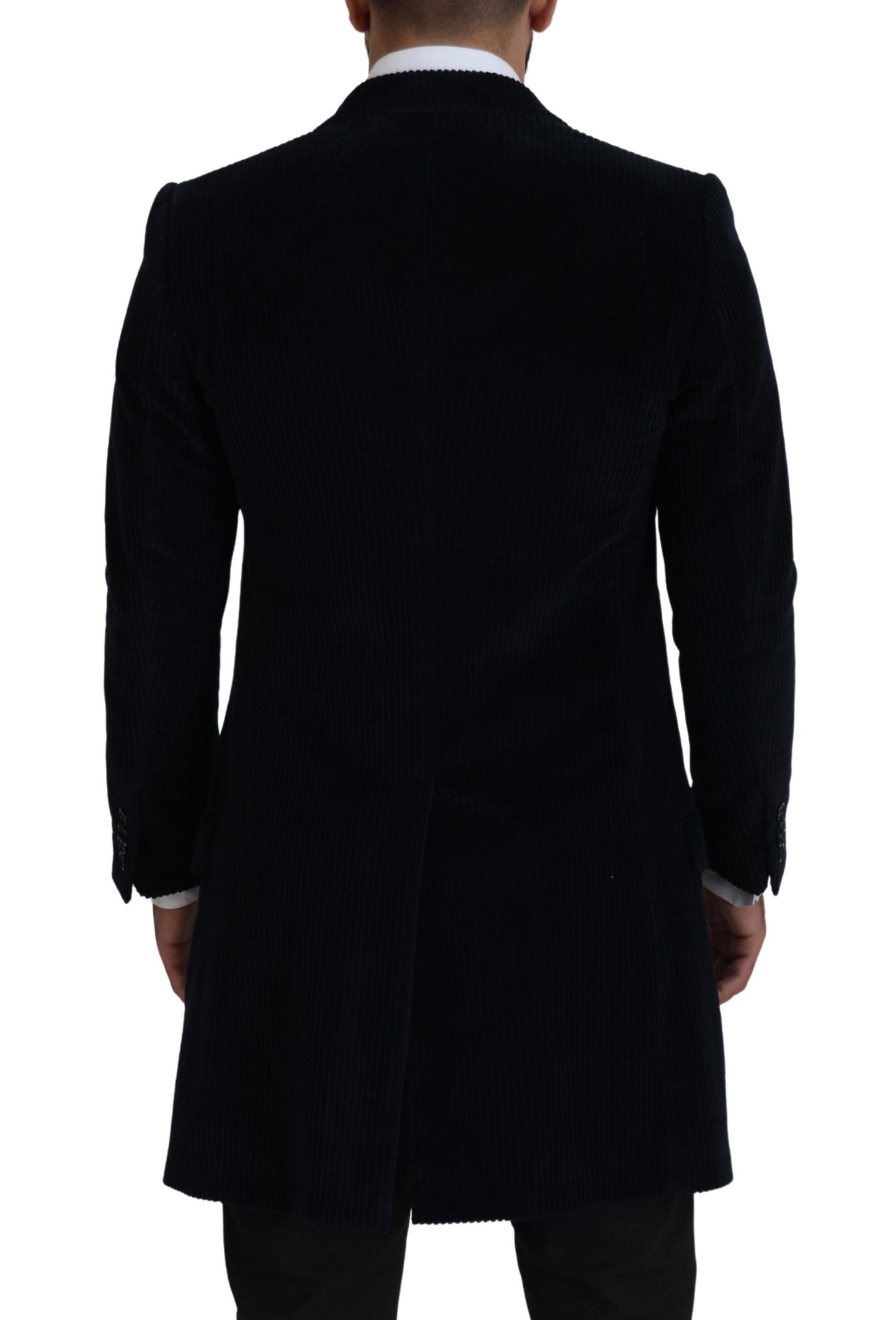 Dolce & Gabbana Men's Black Cotton Cardigan Long Coat Men Jacket