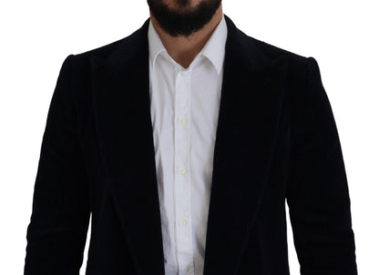 Dolce & Gabbana Men's Black Cotton Cardigan Long Coat Men Jacket