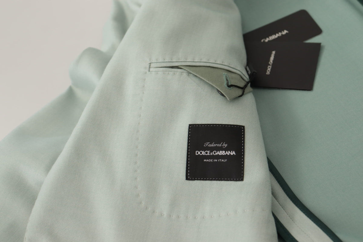 Dolce & Gabbana Men's Single Breasted Cashmere Flax & Silk Blazer - Mint Green