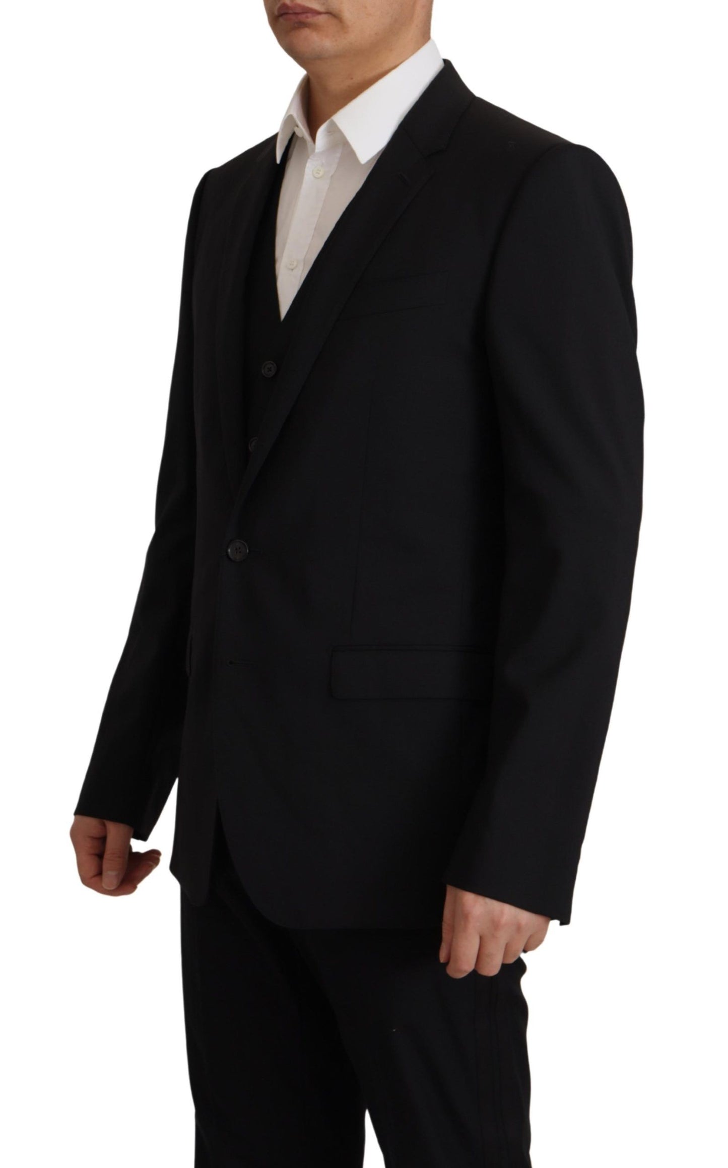 Dolce & Gabbana Men's Black Jacket Vest 2 Piece MARTINI Blazer