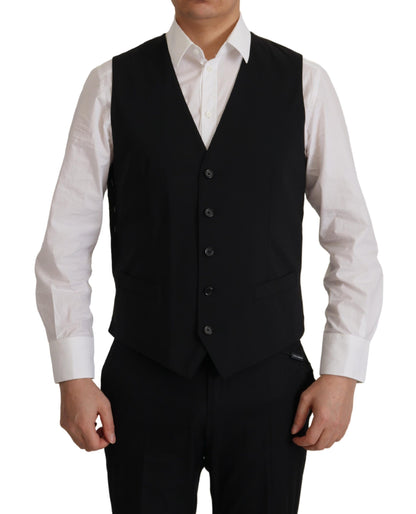 Dolce & Gabbana Men's Black Jacket Vest 2 Piece MARTINI Blazer