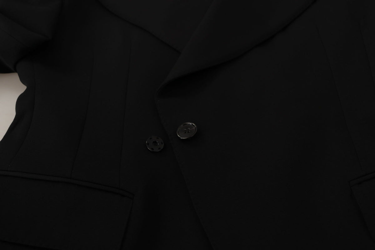 Dolce & Gabbana Men's Single Breasted Wool Blazer - Black