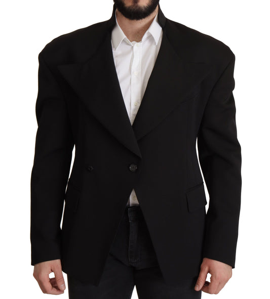 Dolce & Gabbana Men's Single Breasted Wool Blazer - Black