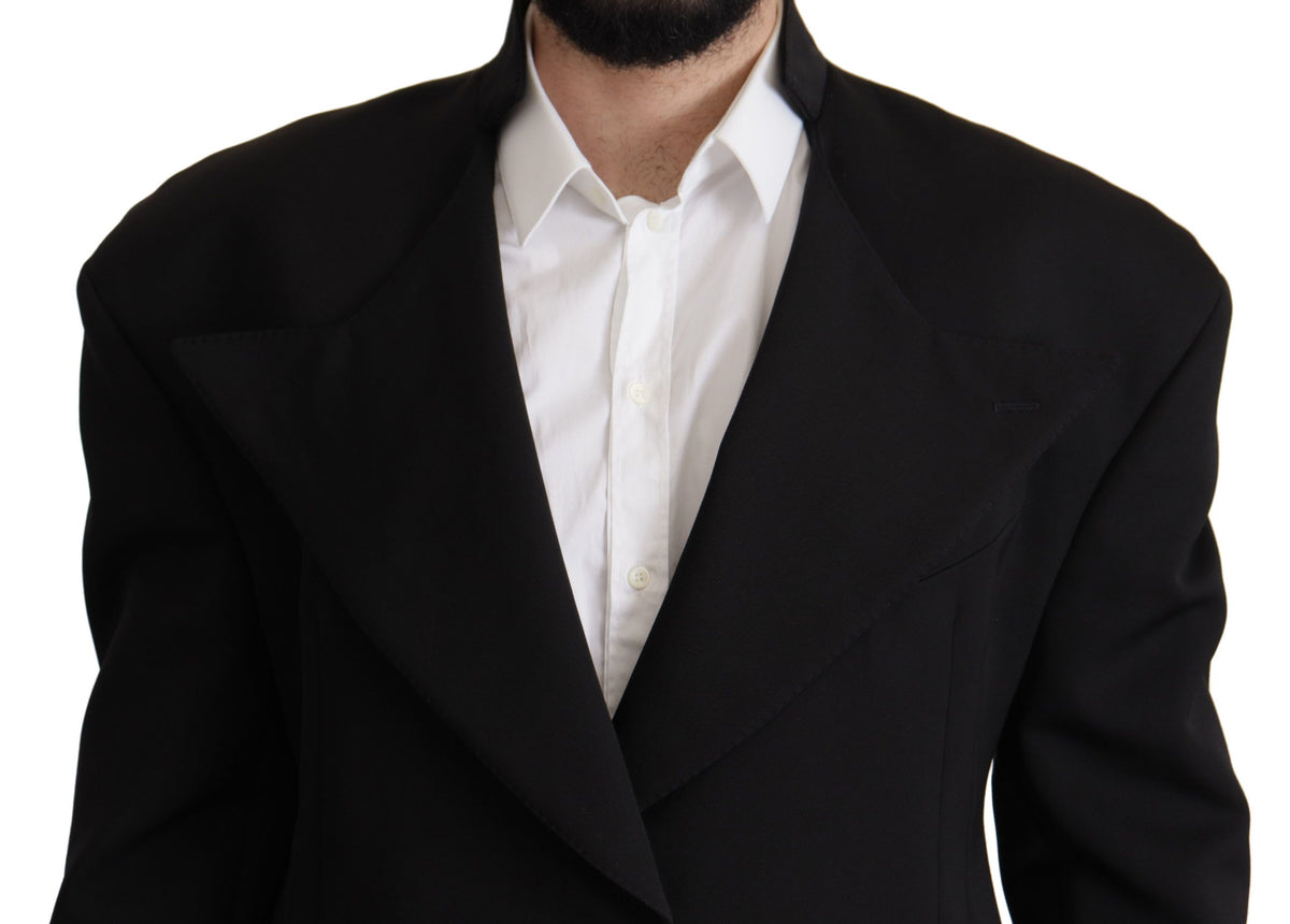 Dolce & Gabbana Men's Single Breasted Wool Blazer - Black