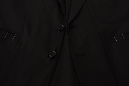 Dolce & Gabbana Men's Single Breasted Virgin Wool & Cotton Blazer - Black