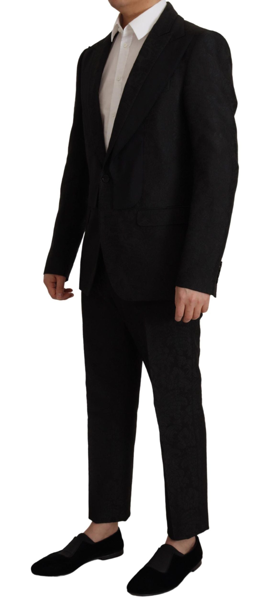 Dolce & Gabbana Men's Black Polyester Formal 2 Piece MARTINI Suit