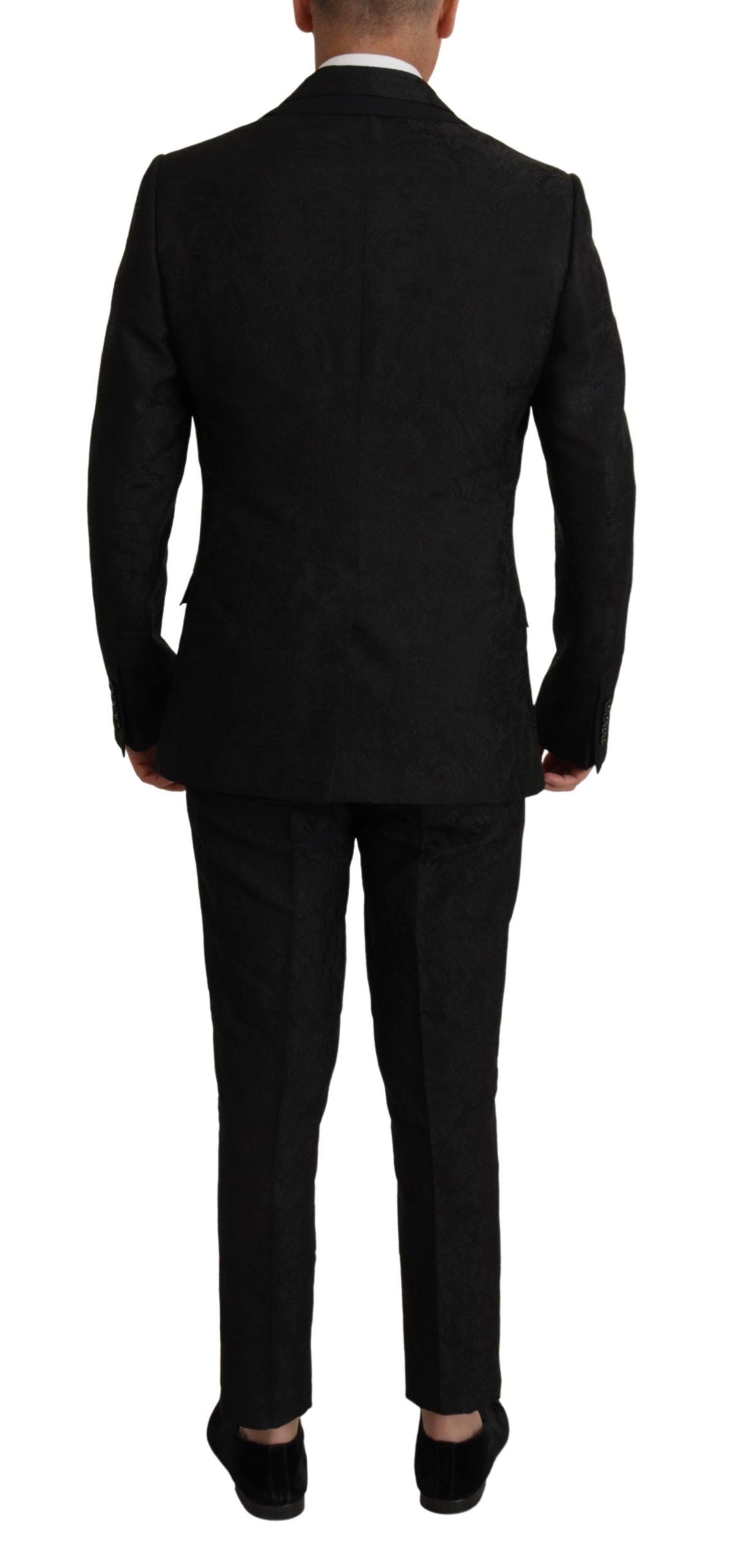 Dolce & Gabbana Men's Black Polyester Formal 2 Piece MARTINI Suit