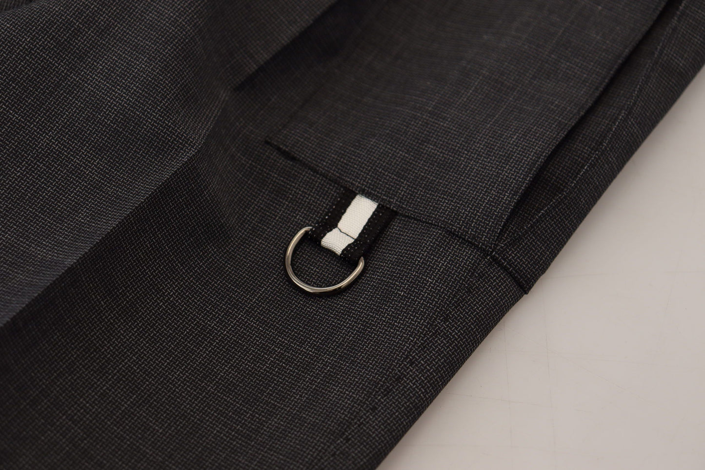 Dolce & Gabbana Men's Grey Checked Cargo Trousers Stretch Pants