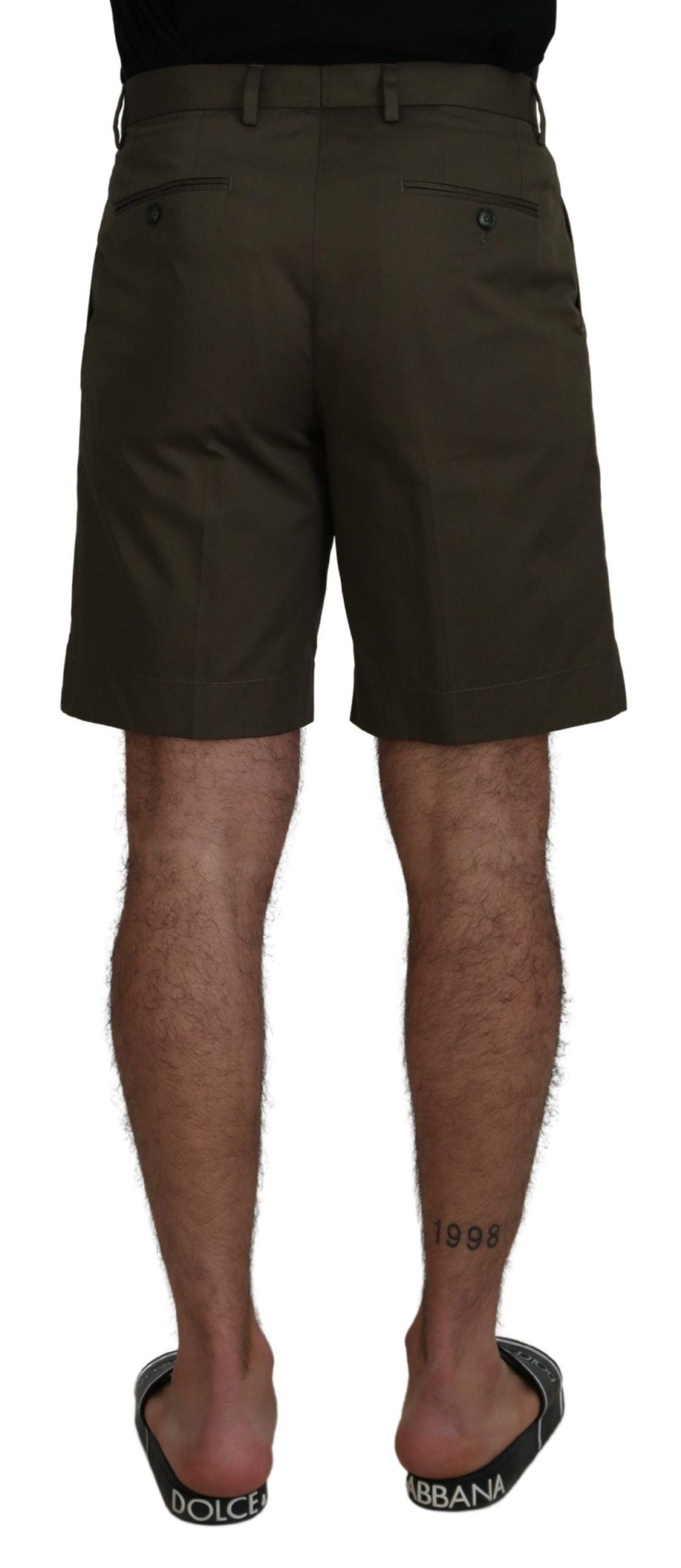 Dolce & Gabbana Men's Green Chinos Cotton Casual Shorts