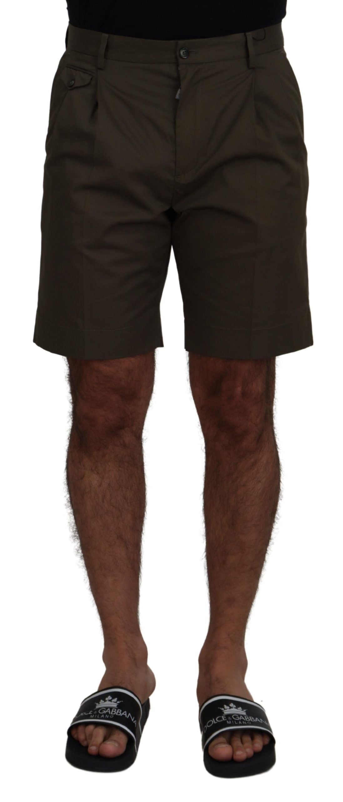 Dolce & Gabbana Men's Green Chinos Cotton Casual Shorts