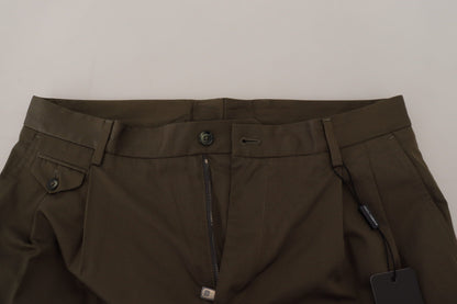 Dolce & Gabbana Men's Green Chinos Cotton Casual Shorts