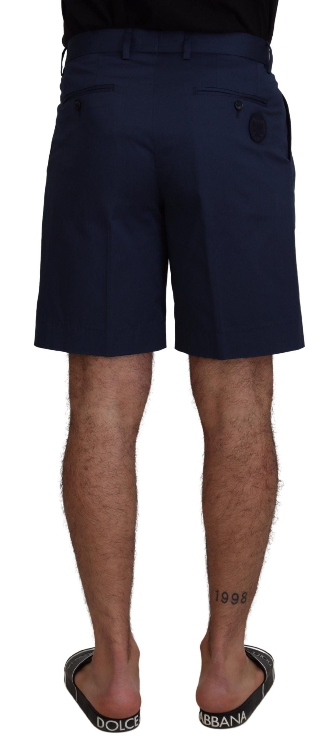 Dolce & Gabbana Men's Blue Chinos Cotton Stretch Casual Shorts