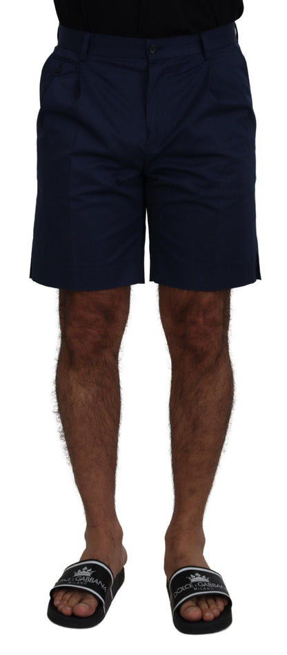 Dolce & Gabbana Men's Blue Chinos Cotton Stretch Casual Shorts
