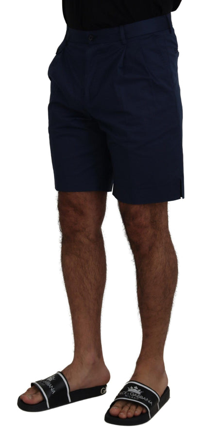 Dolce & Gabbana Men's Blue Chinos Cotton Stretch Casual Shorts