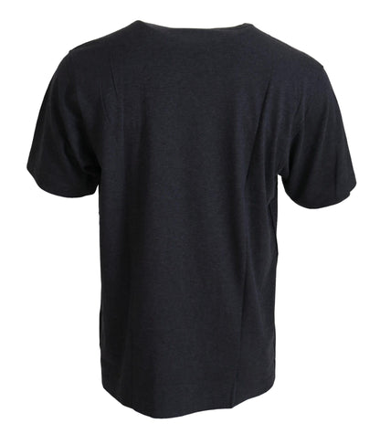 Dolce & Gabbana Grey Crewneck Cotton Short Sleeve  T-shirt