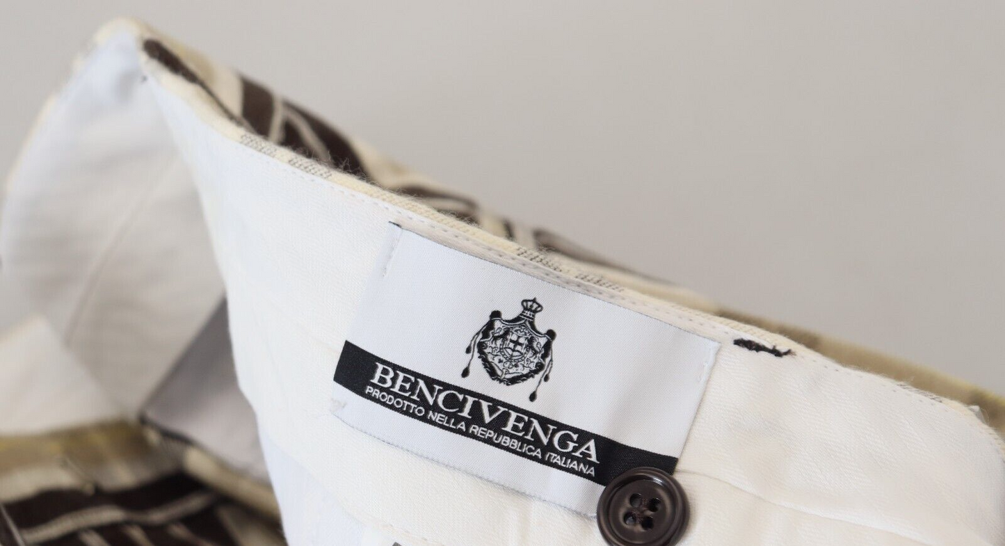 Bencivenga Multicolor Checkered Cotton Straight Fit Men Pants