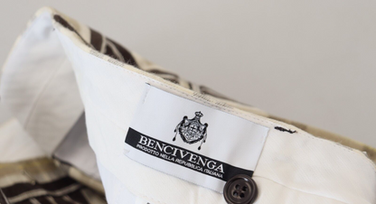 Bencivenga Multicolor Checkered Cotton Straight Fit Men Pants