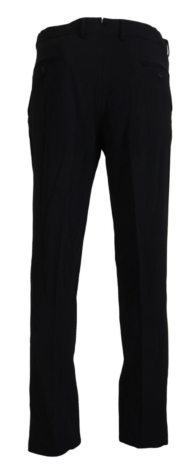 Bencivenga Black Straight Fit Men Formal Trousers Pants