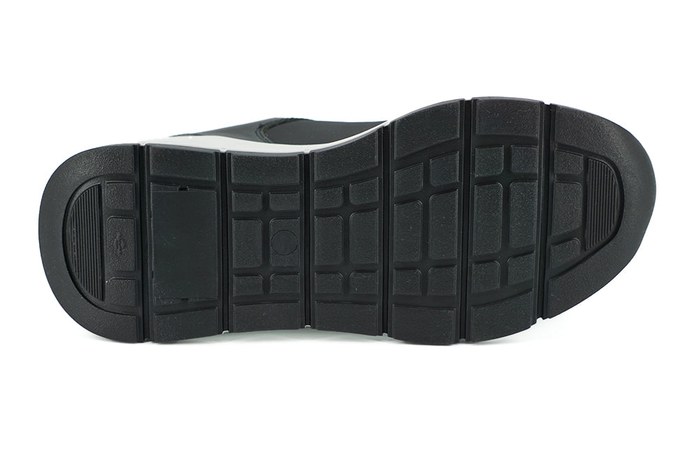 Versace Ladies' Black and White Calf Leather Sneakers