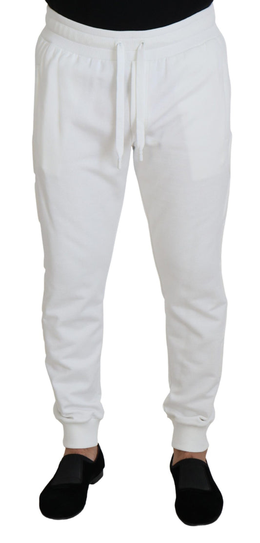 Dolce & Gabbana Men's White Sport Logo Cotton Sweatpants Trousers Pants