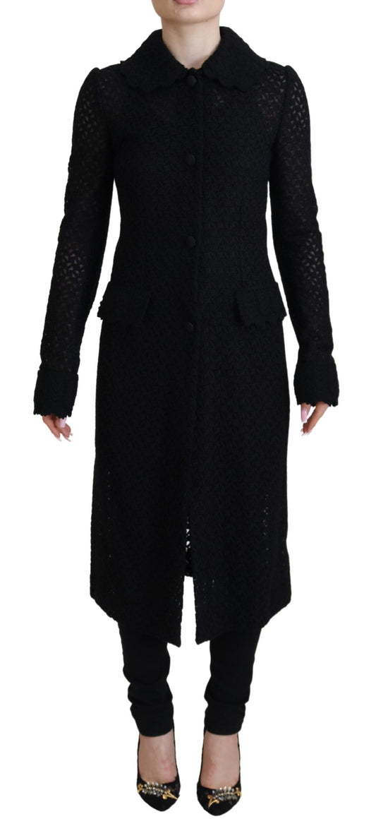 Dolce & Gabbana Women's Classic Button Down Knitted Long Jacket