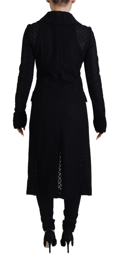 Dolce & Gabbana Women's Classic Button Down Knitted Long Jacket